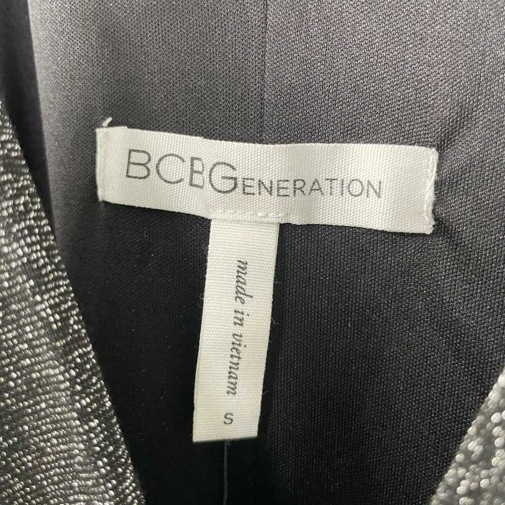 NWT | BCBGenaration| Midi Metalic Black Dress | Small - Picture 12 of 14